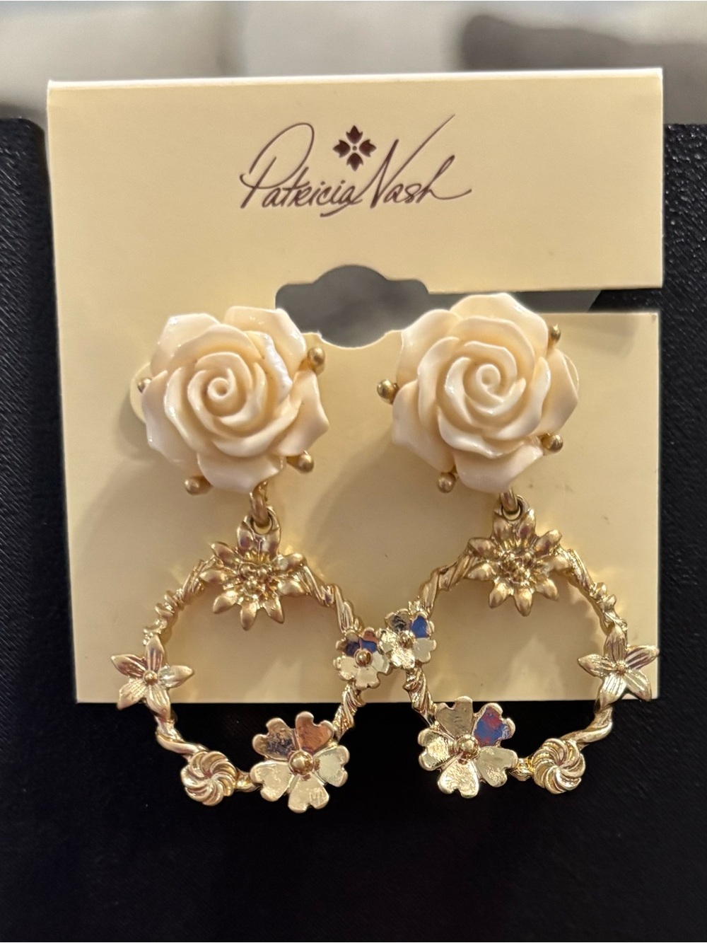 Patricia Nash Rose Door Knocker Earrings